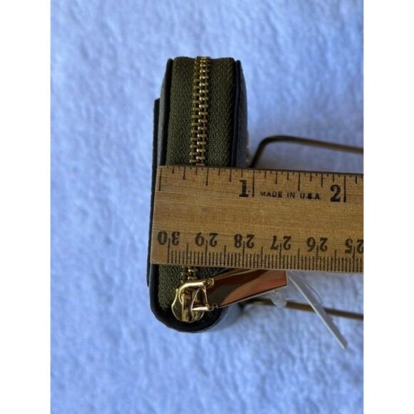 Michael Kors Smokey Olive Small Pebbled Leather Wallet Card Case 32F9GJ6D0L - Picture 12 of 12